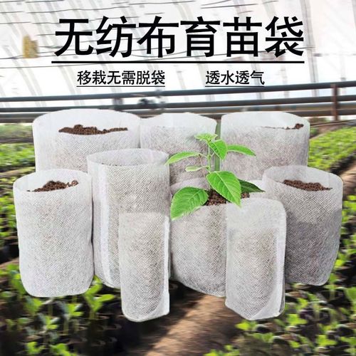 园艺种植袋育苗袋专用无纺布营养钵可降解营养杯植树袋防虫透气水